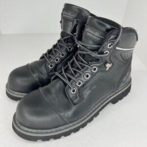 Eddie Bauer Mens Bellingham Black Steel Toe Lace Up Ankle Size 9.5 M Work Boots